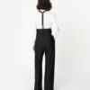 Pinstripe Thelma Suspender Trousers by Unique Vintage - Image 3