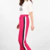 Double Stripe Hot Pink Wide Leg Trousers by Sarta MSH - Image 3