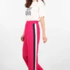 Double Stripe Hot Pink Wide Leg Trousers by Sarta MSH - Image 5