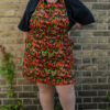 Red Panda Stretch Twill Pinafore by Run and Fly - Image 3