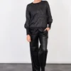Lennie Straight Leg Faux Leather Trousers by Sarta - Image 4