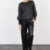 Lennie Straight Leg Faux Leather Trousers by Sarta - Image 4