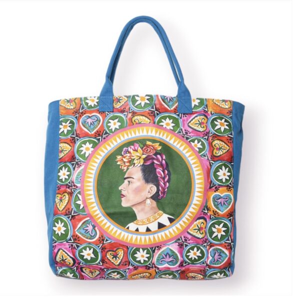 Frida Large Canvas Tote Bag