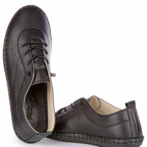 Lexi Flexible Leather Shoes in Black