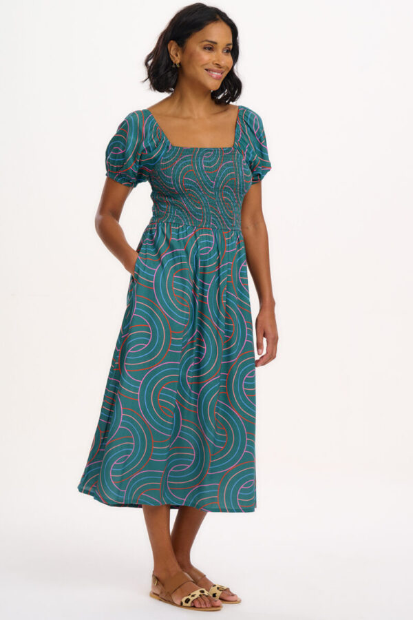 Jolene Shirred Midi Dress by Sugarhill Brighton