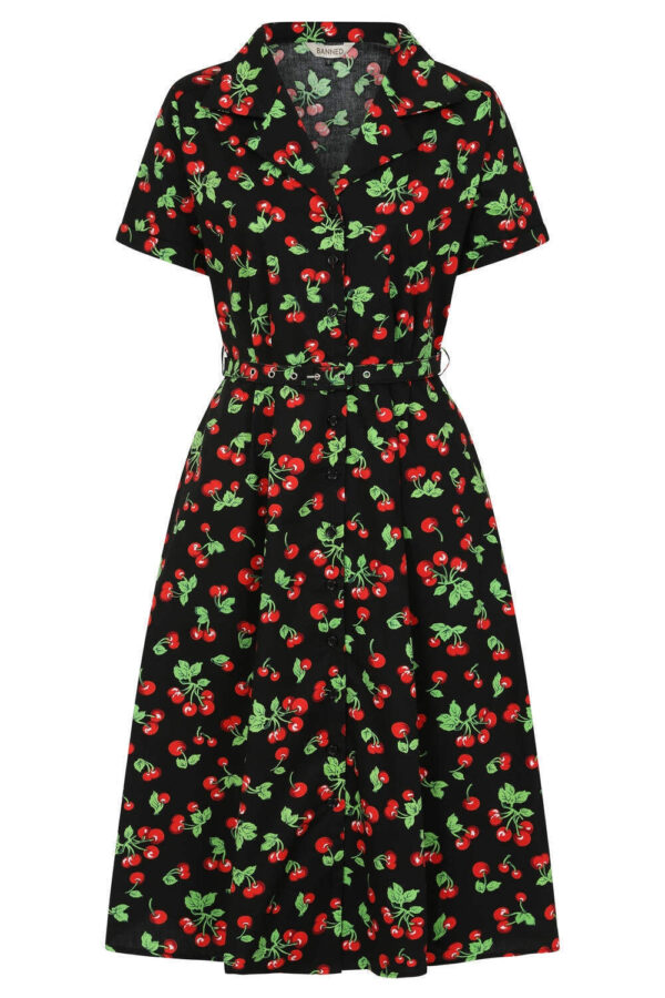 Darla Cherry Shirtwaister Dress Banned Apparel