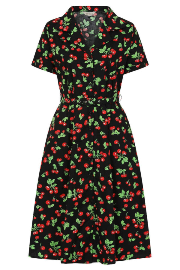 Darla Cherry Shirtwaister Dress Banned Apparel