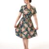 Tiki Green 1940's Shirt Dress by Pretty Retro - Image 7