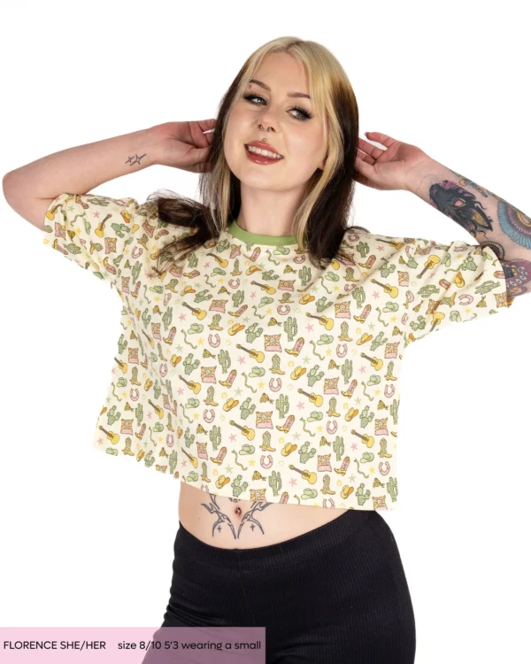 Cowboy Boxy Tee Shirt by Rebel Romance