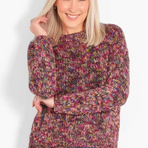Wyatt Wool Blend Jumper - Berry, Speckled by Sarta MSH