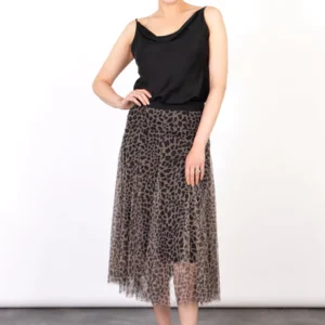 Eden Tulle Swing Skirt - Neutral, Leopard by Sarta MSH