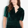 Roxy Tiered Maxi Dress- Green, Velvet by Sarta - Image 2