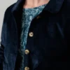 Ash Stretch Cotton Jumbo Cord Jacket Navy by Lily & Me - Image 3