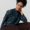 Bayberry Batwing Printed Top Navy by Lily & Me - Image 4