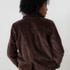 Ash Stretch Cotton Jumbo Cord Jacket Chocolate by Lily & Me - Image 3