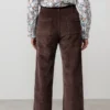 Strachan Stretch Cord Wide Leg Trouser Chocolate by Lily & Me - Image 3