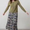 Layla Pointelle Knit Cardigan Moss by Lily & Me - Image 2