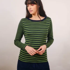 Pretty Vacant Stripe Sweater in Green