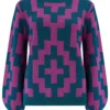 Teal Pink Essie Folk Jumper from Sugarhill Brighton - Image 2