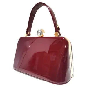Medium Size Diamond Clasp Opening Patent Bag by Superbia