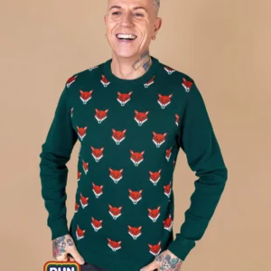 Fox Green Jumper by Run & Fly