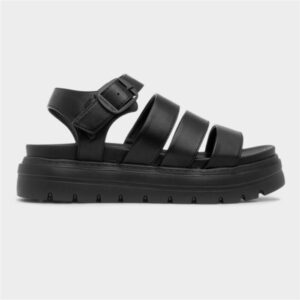 Saffron Storm Black Sandals by Heavenly Feet