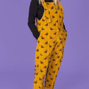 Run and Fly Bee Dungarees in Cotton Corduroy Unisex Fit