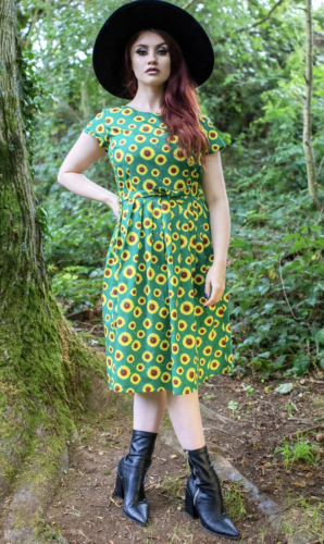 retro sunflower dress