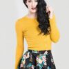 Hellbunny Paloma Mustard Cardigan - Image 4