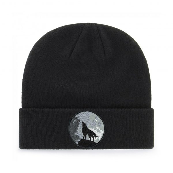 Wolf and Moon Beanie Hat