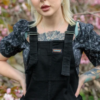 Black Stretch Denim Dungarees by Run and Fly - Image 5