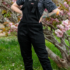 Black Stretch Denim Dungarees by Run and Fly - Image 7