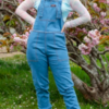 Blue Stonewash Stretch Denim Dungarees by Run and Fly - Image 2