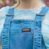 Blue Stonewash Stretch Denim Dungarees by Run and Fly - Image 4