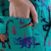 Jade Adventure Dino Stretch Twill Unisex Dungarees by Run & Fly - Image 2