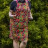 70's Floral Midi Black Pinafore by Run & Fly - Image 7