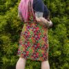 70's Floral Midi Black Pinafore by Run & Fly - Image 5