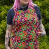 70's Floral Midi Black Pinafore by Run & Fly - Image 4