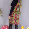 70's Floral Midi Black Pinafore by Run & Fly - Image 3