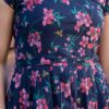 Cherry Blossom Black Tea Dress in Cotton from Run and Fly - Image 3