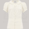 Jive Cream 1940's Blouse by the Seamstress of Bloomsbury - Image 3