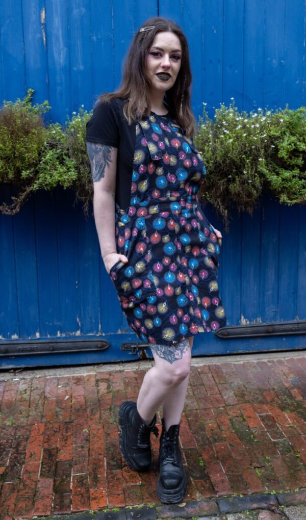 Fairy Lights Stretch Twill Pinafore from Run and Fly sizes 8 - 24