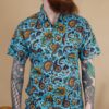 Sky Blue Paisley Short Sleeve Shirt By Run and Fly - Image 2