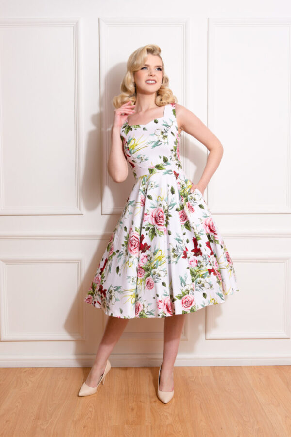 Carole Floral Swing Dress by Hearts & Roses