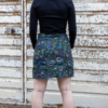Paisley Green A Line Midi Skirt in Stretch Cotton Twill by Run and Fly - Image 2