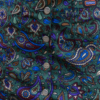 Paisley Green A Line Midi Skirt in Stretch Cotton Twill by Run and Fly - Image 4