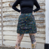 Paisley Green A Line Midi Skirt in Stretch Cotton Twill by Run and Fly - Image 6