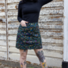 Paisley Green A Line Midi Skirt in Stretch Cotton Twill by Run and Fly - Image 5