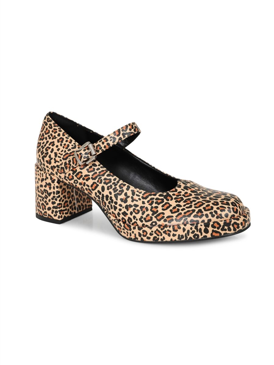 Leopard block heel 2025 pumps