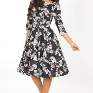 Kate Floral Swing Dress by Hearts and Roses